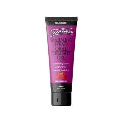 Introducing GoodHead Warming Head Oral Delight Gel - Strawberry 4 Oz: The Ultimate Pleasure Enhancer for Mind-Blowing Oral Experiences!