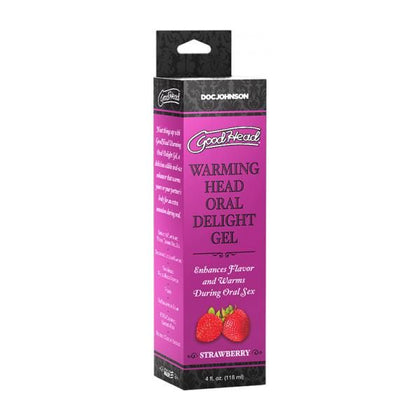 GoodHead Warming Head Oral Delight Gel - Strawberry Flavored Edible Oral-Sex Enhancer for Intense Pleasure - Model: WH-1001 - Gender-Specific Pleasure Gel - Enhances Oral Sensations - Vibrant Red Hue