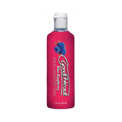 Doc Johnson GoodHead Oral Delight Gel - Blue Raspberry - Enhancer for Unforgettable Oral Pleasure - Model 1 Oz - Non-Sticky Water-Based Formula - Freshens Breath - PETA Certified - Gender-Neutral
