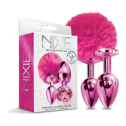 Introducing the NIXIE Metal Butt Plug Set: The Ultimate Pleasure Experience for All Genders - Model NM-01 - Metallic Pink