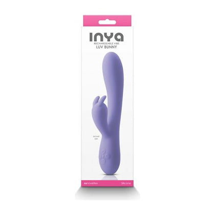 Inya Luv Bunny Purple - Elegant Silicone Vibrating Rabbit - Model X123 - For Dual Stimulation - Women's Pleasure - Deep Purple - Adult Naughty Store