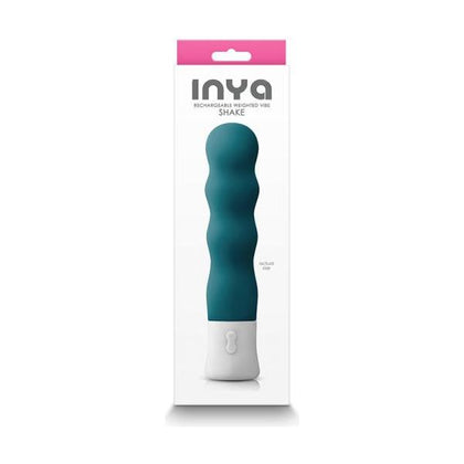 Inya Shake Weighted Vibe Dark Teal - Luxurious Silicone Rechargeable Vibrating Massager for Intense Pleasure - Adult Naughty Store