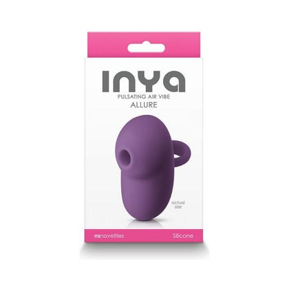 Introducing the Allure by INYA Pulsating Air Vibe Dark Purple - A Luxurious Clitoral Stimulator for Sensational Pleasure