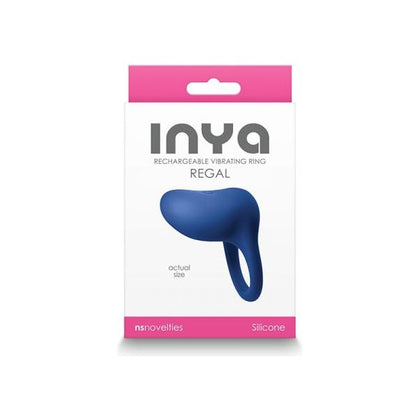 Inya Regal Vibrating Ring Blue - Luxurious Pleasure Enhancer for Couples