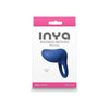 Inya Regal Vibrating Ring Blue - Luxurious Pleasure Enhancer for Couples - Adult Naughty Store