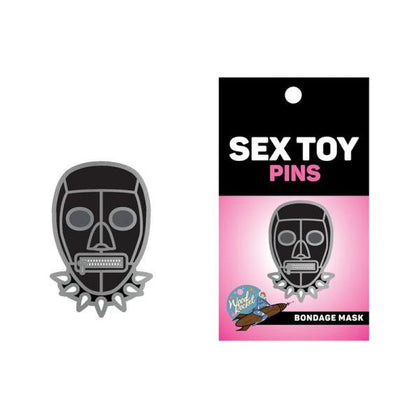 Wood Rocket Black Bondage Mask Soft Enamel Lapel Pin - Unisex BDSM Fetish Accessory - One Size Fits All - Adult Naughty Store