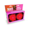 Sexy AF Nipple Couture Red Marabou Pasties - Reusable Silicone Adhesive Nipple Covers for Playful Confidence and Sensual Pleasure - Women's Intimate Lingerie - Model NM-12 - Red - One Size Fi - Adult Naughty Store