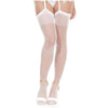 Coquette Sheer Thigh-High Stockings White OS - Sensual Elegance for Alluring Legs - Adult Naughty Store