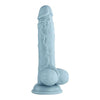 Femmefunn Vortex Turbo Baller 2.0 Rotating and Vibrating Dildo - Powerful Pleasure for All Genders - Light Blue - Adult Naughty Store