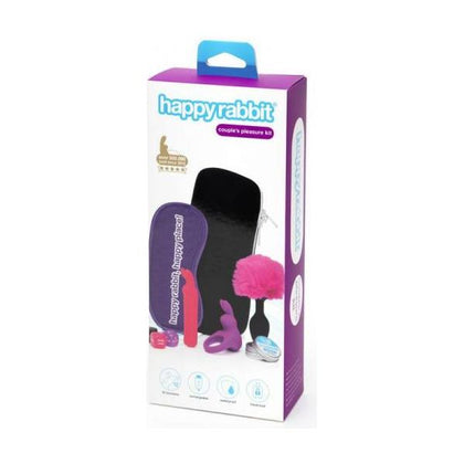 Happy Rabbit Couple's Pleasure Kit - Rechargeable Bunny Bullet Vibrator, Bunny Cock Ring, Bunny Tail Butt Plug, Dice Game, Pleasure Balm, Blindfold, and Storage Case
