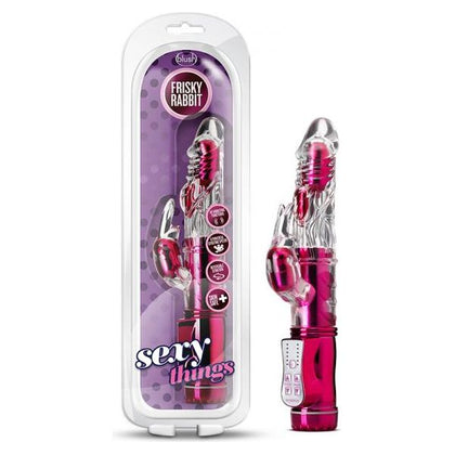 Introducing the Sensual Pleasures Frisky Rabbit Vibrator - Model SR-3X - For Women - Clitoral Stimulation - Pink - Adult Naughty Store