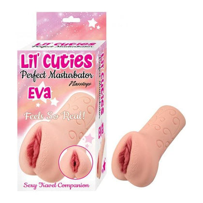 Eva Light Lil' Cuties Perfect Masturbator - Model EVL-001 - Male - Realistic Textured Suction Tunnel - Pleasure for Him - Light Pink