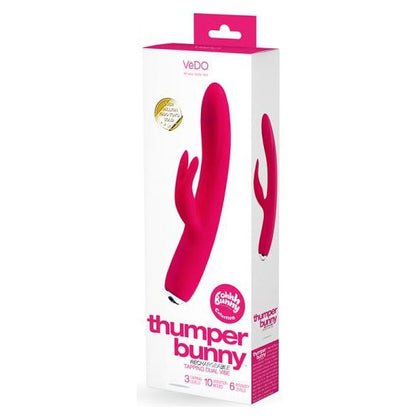 Vedo Thumper Bunny Rechargeable Dual Vibe - Pretty Pink: A Luxurious Silicone G-Spot and Clitoral Stimulator (Model TBRDV-PP) for Women