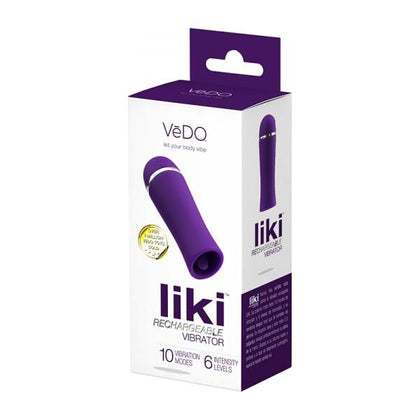 Vedo LIKI Rechargeable Flicker Deep Purple - Powerful Clitoral Tongue Vibrator for Women's Pleasure