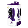 Vedo Diki Rechargeable Vibrating Dildo With Harness - Deep Purple - Adult Naughty Store