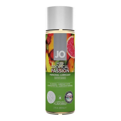 JO H2O Flavored Tropical Passion Lubricant 2 Oz. - The Perfect Pleasure Enhancer for Intimate Moments