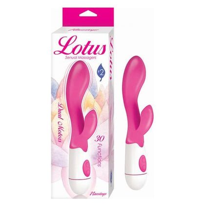 Lotus Sensual Massagers #2 Pink - Powerful Dual Motor Vibrator for Women - 30 Functions - Phthalate-Free - Silicone Shaft - ABS Base - 7.75