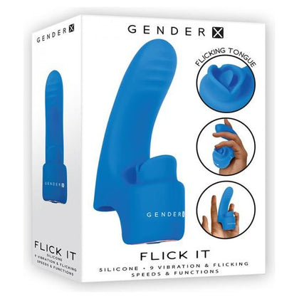 Introducing the Gender X Flick It Finger Vibrator Blue - The Ultimate Pleasure Companion - Adult Naughty Store