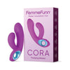 Femmefunn Cora Pulsating Vibrator Purple - Powerful Thumping and Vibrating Pleasure Toy for Women