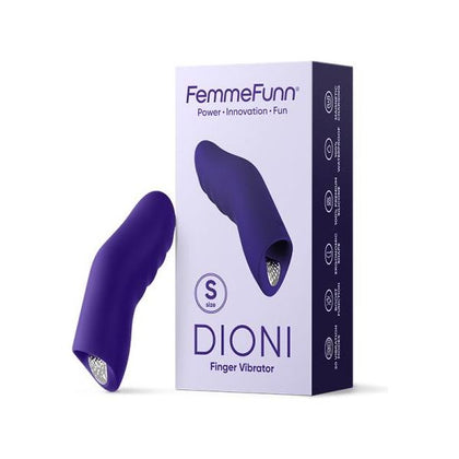 Femmefunn Dioni Small Dark Purple Silicone Finger Vibrator for Women's Clitoral Stimulation