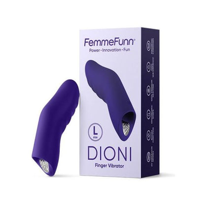 Femmefunn Dioni Large Dark Purple Silicone Finger Vibrator for Enhanced Pleasure