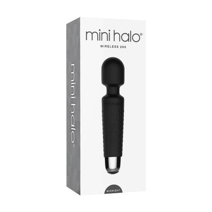 Introducing the Luxe Pleasure Co. Mini Halo 20x Silicone Midnight Wireless Wand - The Ultimate Pleasure Companion for All Genders and Sensual Delights!