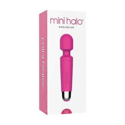 Introducing the Luxe Pleasure Mini Halo 20x Silicone Pink Pink Wand Vibrator - The Ultimate Compact Powerhouse for Mind-Blowing Pleasure!