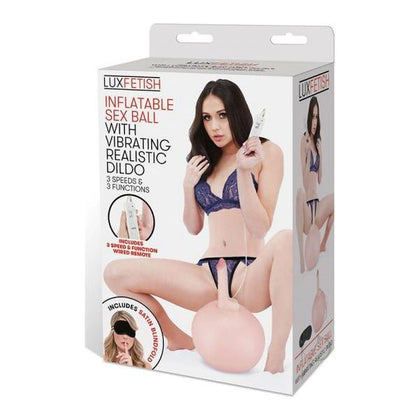 Lux Fetish Inflatable Sex Ball With Vibrating Realistic Dildo - Model X1: Ultimate Pleasure for All Genders, Unleash Sensual Delights in Intense Skin-Toned Bliss - Adult Naughty Store