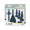 LUX Active Equip 7-Piece Anal Training Kit Silicone Black - Adult Naughty Store