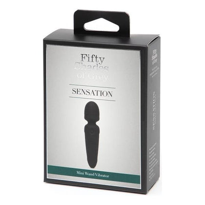 Fifty Shades Sensation Mini Wand Vibe - Compact Silicone Rechargeable Massager for Intense Pleasure - Model X123 - Unisex - Full Body Stimulation - Midnight Black