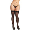 Dreamgirl Plus-size Sheer Thigh-high Stockings With Plain Top And Back Seam Black Queen - DG-THS-BKQ

Please note that the product name should be written in title case. - Adult Naughty Store