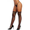 Dreamgirl Plus-size Fishnet Bodystocking with Attached Collar - Black OS (Model: DG-PSFB-BC-OS) - Adult Naughty Store