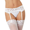 Dreamgirl Scalloped Lace Garter Belt - Model DLGB-001 - Women's Seductive White Lingerie - One Size (OS) - Adult Naughty Store