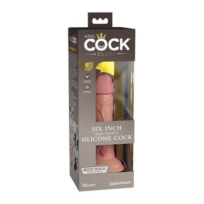 King Cock Elite Silicone Dual-density Dildo - Model 6 In. Light - Realistic Pleasure for All Genders
