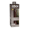 King Cock Elite Silicone Dual-density Dildo - Model 7 Brown - Realistic Pleasure for All Genders - Adult Naughty Store