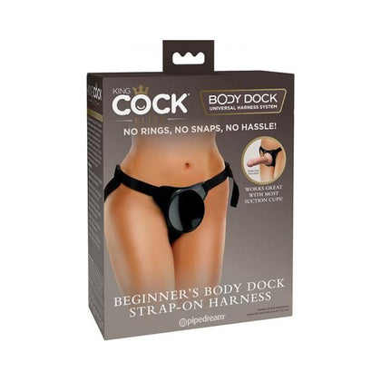 King Cock Elite Beginner's Body Dock Strap-on Harness - The Ultimate Strap-On Pleasure System for All Genders - Model: BD-001 - Enhance Intimate Moments with Unparalleled Comfort and Versatility - Black