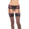 Ethereal Elegance: Dream Of Me Crotchless Garter Thong - Black (M/L)