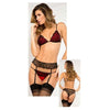 Royalty Lingerie: Crown Pleasure Garter Set M/L - Model CPGS-03 - Women's Intimate Apparel - Seductive Thigh-Highs Excluded - Adult Naughty Store