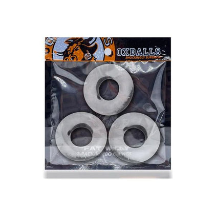 OXBALLS Fat Willy 3-Pack Jumbo Cockrings Flextpr Clear - Ultimate Enhancer for Maximum Pleasure in Transparent Color