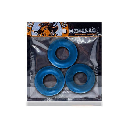 OXBALLS Fat Willy 3-Pack Jumbo Cockrings Flextpr Space Blue - Powerful Enhancers for Maximum Pleasure