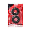 Oxballs Stiffy 2-Pack Bulge Cockrings - Silicone TPR Tar Ice - Enhance Your Pleasure with the Stiffy Model 2 Cockring Set for Hunky Men - Adult Naughty Store