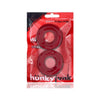 Oxballs Stiffy 2-Pack Bulge Cockrings - Silicone TPR Cherry Ice - Enhance Your Pleasure with the Stiffy Cockring Set for Hunky Play - Adult Naughty Store