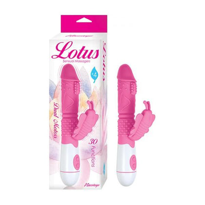 Lotus Sensual Massagers #4 Dual Stimulator Silicone Pink - Powerful Dual Motor Vibrator for Women's Intense Pleasure - Adult Naughty Store