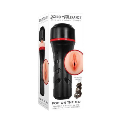 Zt Pop On The Go Realistic Vibrating Pleasure Stroker - Model ZT-1001 - Male - Vaginal Pleasure - Black - Adult Naughty Store