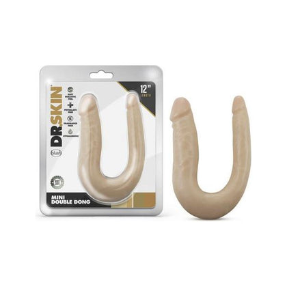 Dr. Skin Mini Double Dong - Versatile U-Shaped Double Penetration Toy for All Genders - Model DS-MDD001 - Vanilla