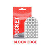 Tenga Pocket Masturbator Sleeve Block Edge - Compact Pleasure for Men - Model X2 - Intense Stimulation - Black - Adult Naughty Store