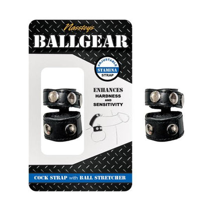 Ballgear Cock Strap With Ball Stretcher Black - Premium Male Enhancement and Sensation-Boosting Device for Intensified Pleasure and Stamina - Model BGCS-001 - Suitable for All Genders - Desig - Adult Naughty Store