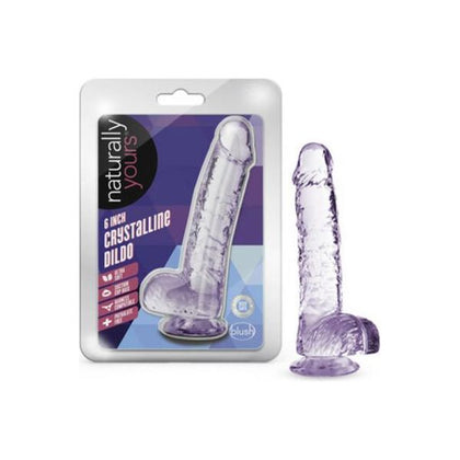 Blush Naturally Yours Crystalline Dildo 6 In. Amethyst - Realistic Pleasure for All Genders and Sensual Exploration