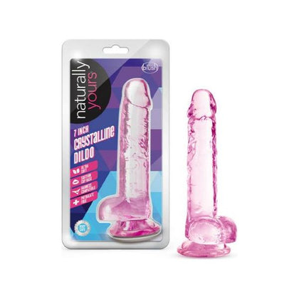 Blush Naturally Yours Crystalline Dildo 7-Inch Rose: Realistic Pleasure for All Genders in Stunning Diamond