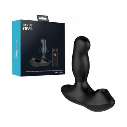 Nexus Revo Air Black Rotating Prostate Massager with Suction - The Ultimate Pleasure Experience for Men